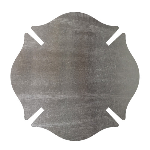 Fireman Badge Steel Cutout Shape, Raw Metal Wall Art and Craft Supply