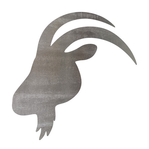Goat Head Steel Cutout Shape, Raw Metal Wall Art and Craft Supply