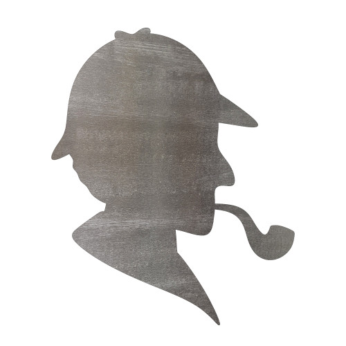 Detective Steel Cutout Shape, Raw Metal Wall Art and Craft Supply