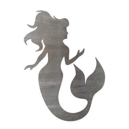 Mermaid 4 Steel Cutout Shape - Raw Metal Wall Art and Craft Supply