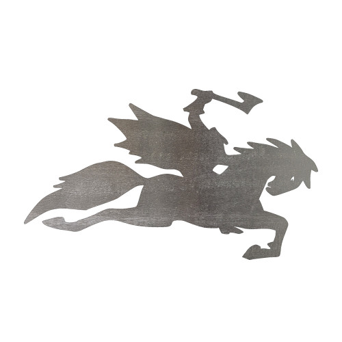 Headless Horseman Steel Cutout Shape, Raw Metal Wall Art and Craft Supply