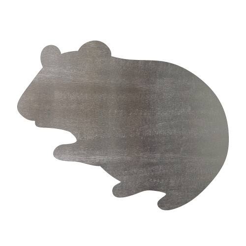 Hamster Steel Cutout Shape, Raw Metal Wall Art and Craft Supply