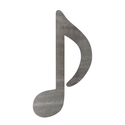 Musical Note Steel Cutout Shape - Raw Metal Wall Art and Craft Supply