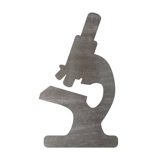Microscope Steel Cutout Shape, Raw Metal Wall Art and Craft Supply