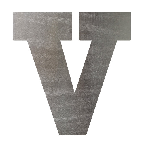 Lowercase Letter V Steel Cutout Shape, Raw Metal Wall Art and Craft Supply