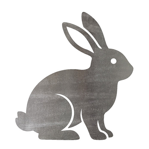 Rabbit Steel Cutout Shape - Raw Metal Wall Art and Craft Supply