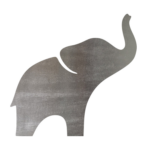 Baby Elephant Steel Cutout Shape - Raw Metal Wall Art and Craft Supply