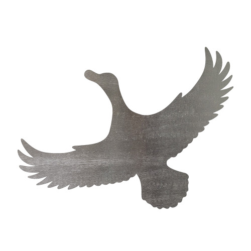 Flying Duck Steel Cutout Shape, Raw Metal Wall Art and Craft Supply