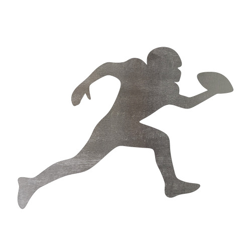 Football Player 2 Steel Cutout Shape, Raw Metal Wall Art and Craft Supply