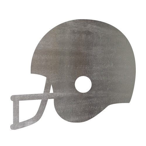 Football Helmet Steel Cutout Shape - Raw Metal Wall Art and Craft Supply