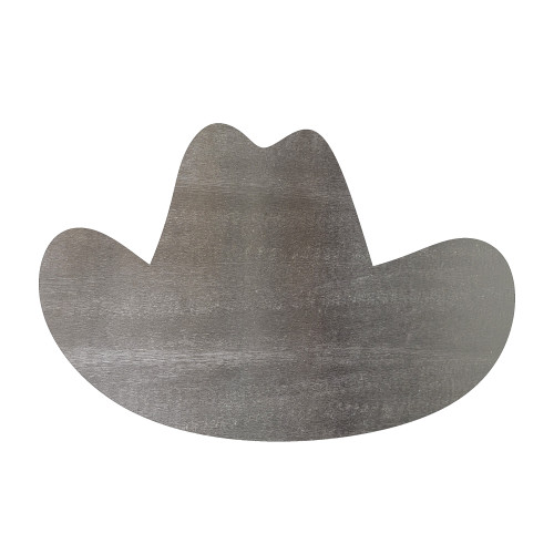 Cowboy Hat 2 Steel Cutout Shape, Raw Metal Wall Art and Craft Supply