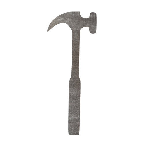 Hammer 2 Steel Cutout Shape, Raw Metal Wall Art and Craft Supply