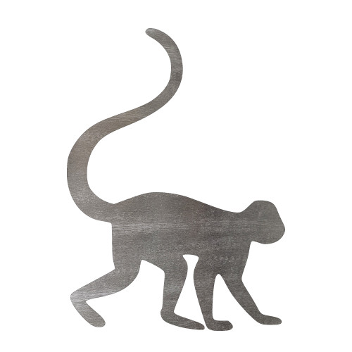 Monkey 2 Steel Cutout Shape, Raw Metal Wall Art and Craft Supply