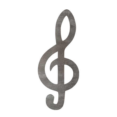 Music Note 6 Steel Cutout Shape - Raw Metal Wall Art and Craft Supply