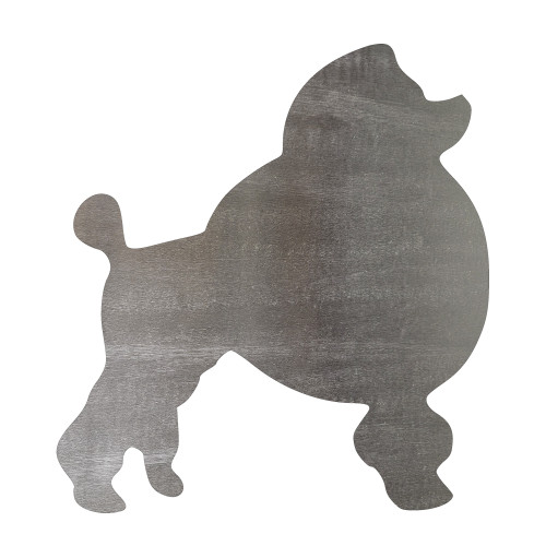 Poodle Steel Cutout Shape - Raw Metal Wall Art and Craft Supply
