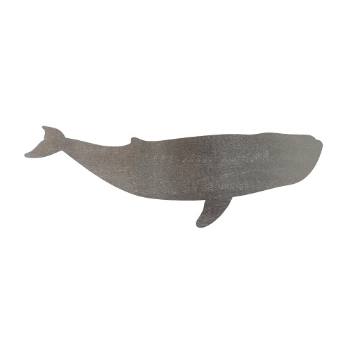 Blue Whale Steel Cutout Shape, Raw Metal Wall Art and Craft Supply