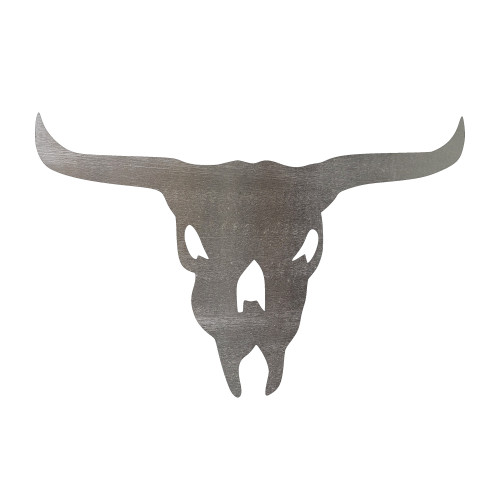 Bison Skull Steel Cutout Shape - Raw Metal Wall Art and Craft Supply