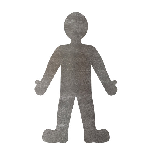 Person Steel Cutout Shape - Raw Metal Wall Art and Craft Supply