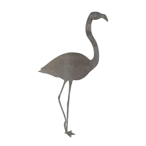 Flamingo Steel Cutout Shape - Raw Metal Wall Art and Craft Supply