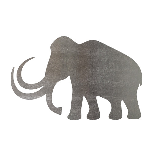 Mammoth Steel Cutout Shape, Raw Metal Wall Art and Craft Supply