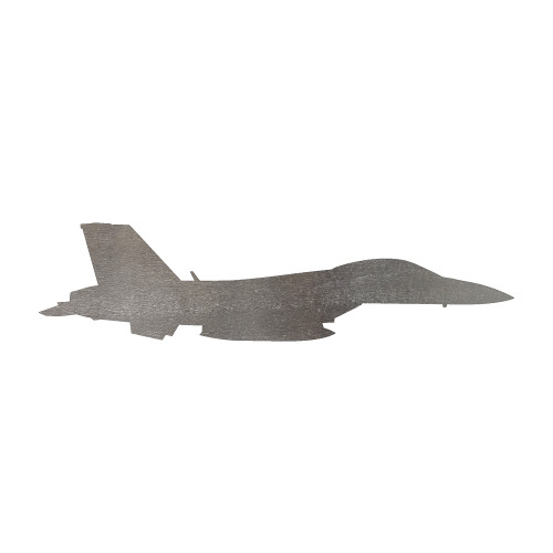 Fighter Jet Steel Cutout Shape, Raw Metal Wall Art and Craft Supply