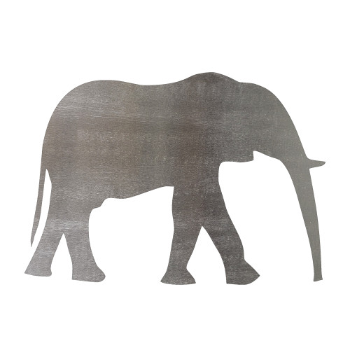 Elephant 2 Steel Cutout Shape, Raw Metal Wall Art and Craft Supply
