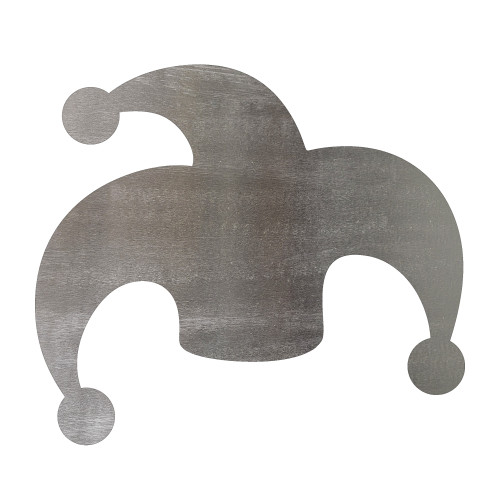 Jester Hat Steel Cutout Shape, Raw Metal Wall Art and Craft Supply