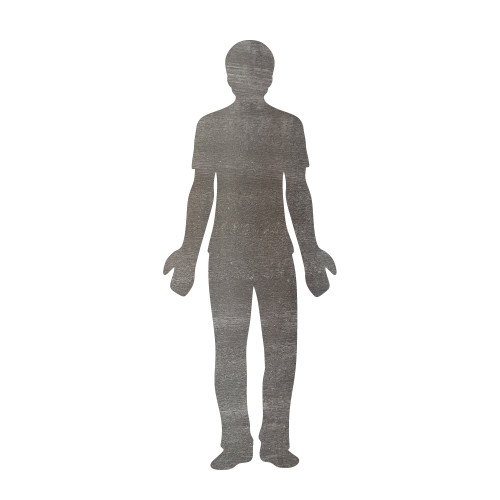 Man Steel Cutout Shape - Raw Metal Wall Art and Craft Supply