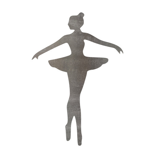 Ballerina 2 Steel Cutout Shape - Raw Metal Wall Art and Craft Supply