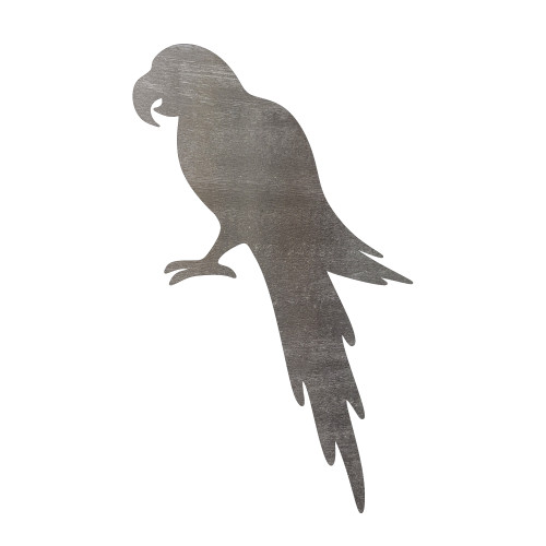 Parrot 2 Steel Cutout Shape - Raw Metal Wall Art and Craft Supply
