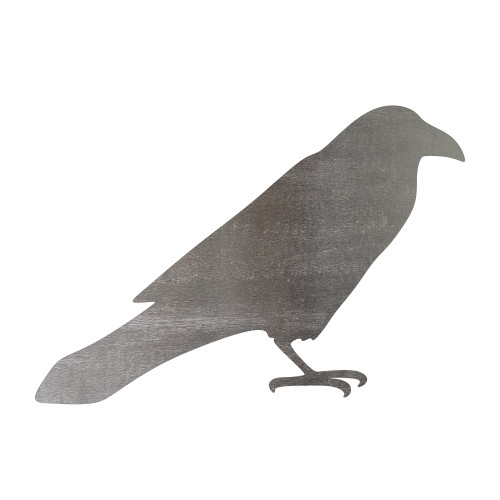 Raven Steel Cutout Shape - Raw Metal Wall Art and Craft Supply