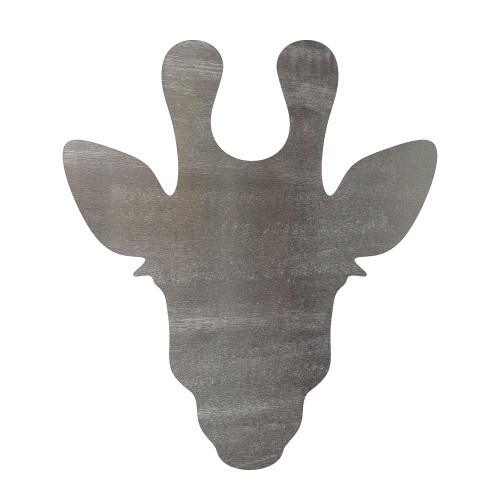 Giraffe Head Steel Cutout Shape, Raw Metal Wall Art and Craft Supply