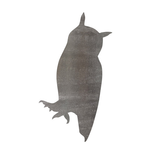 Owl 1 Steel Cutout Shape - Raw Metal Wall Art and Craft Supply