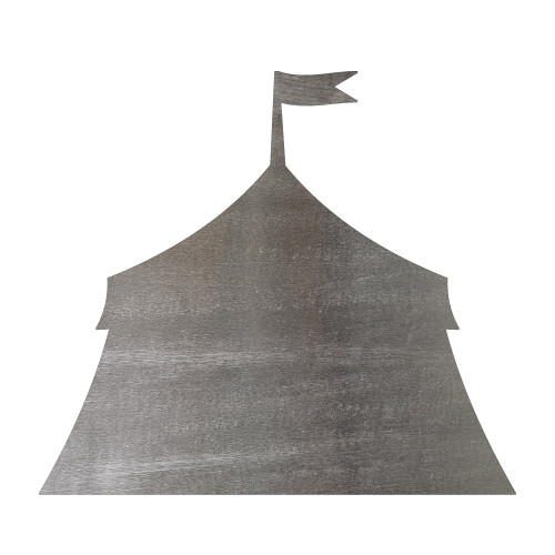 Circus Tent Steel Cutout Shape - Raw Metal Wall Art and Craft Supply