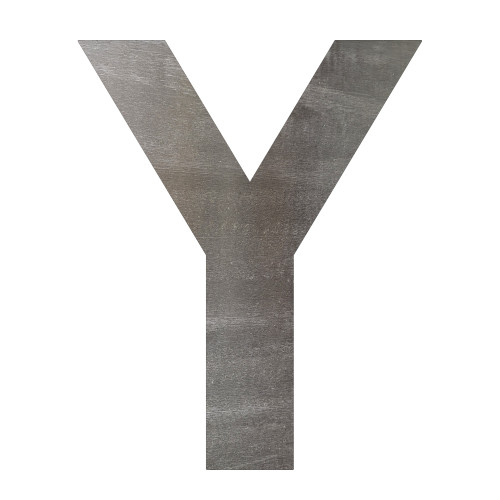 Letter Y Steel Cutout Shape - Raw Metal Wall Art and Craft Supply