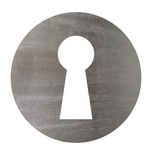 Key Hole Steel Cutout Shape - Raw Metal Wall Art and Craft Supply