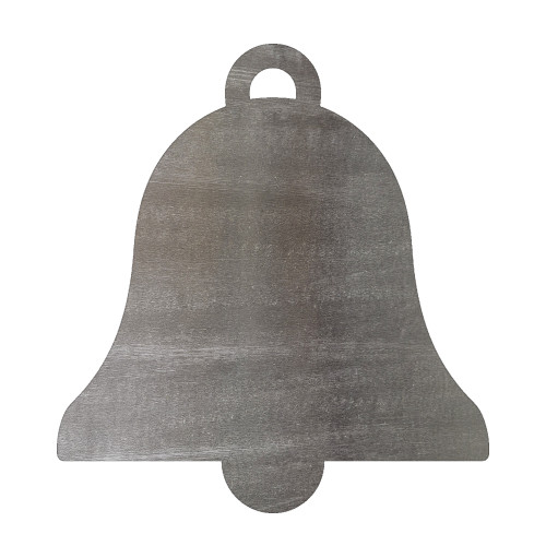 Holiday Bell Steel Cutout Shape - Raw Metal Wall Art and Craft Supply