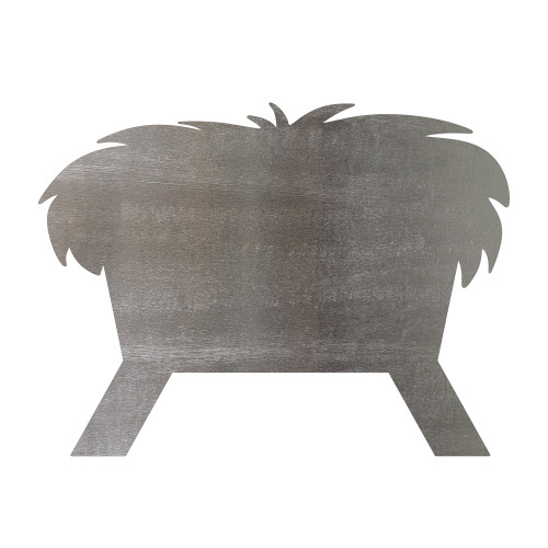 Manger Steel Cutout Shape - Raw Metal Wall Art and Craft Supply