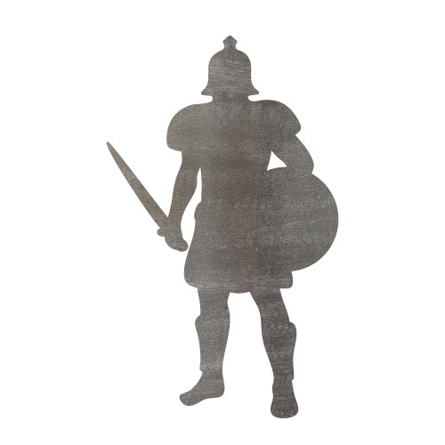 Gladiator Steel Cutout Shape - Raw Metal Wall Art and Craft Supply