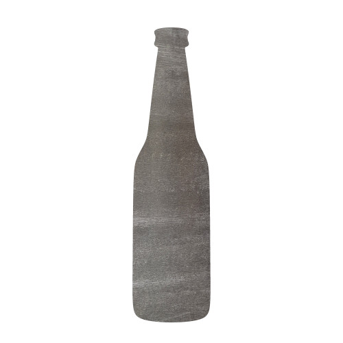 Beer Bottle Steel Cutout Shape - Raw Metal Wall Art and Craft Supply