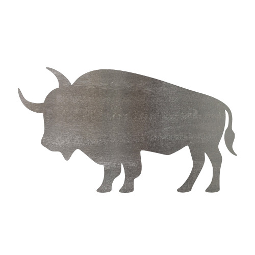 Buffalo 2 Steel Cutout Shape - Raw Metal Wall Art and Craft Supply