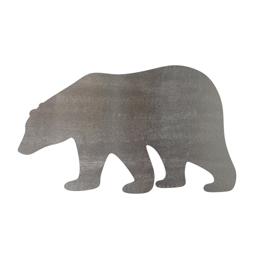Polar Bear Steel Cutout Shape - Raw Metal Wall Art and Craft Supply