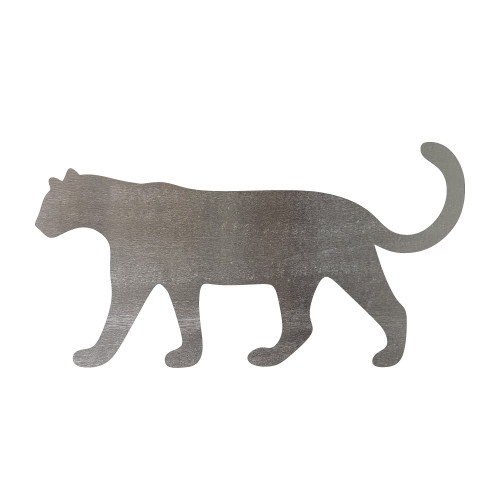 Leopard Steel Cutout Shape - Raw Metal Wall Art and Craft Supply