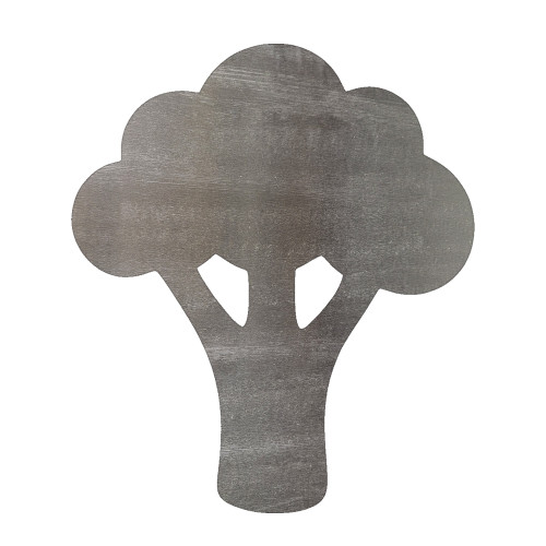 Broccoli Steel Cutout Shape - Raw Metal Wall Art and Craft Supply