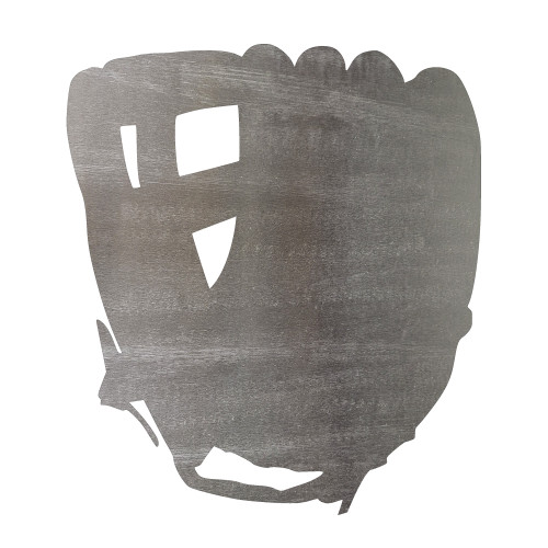 Baseball Glove 2 Steel Cutout Shape - Raw Metal Wall Art and Craft Supply