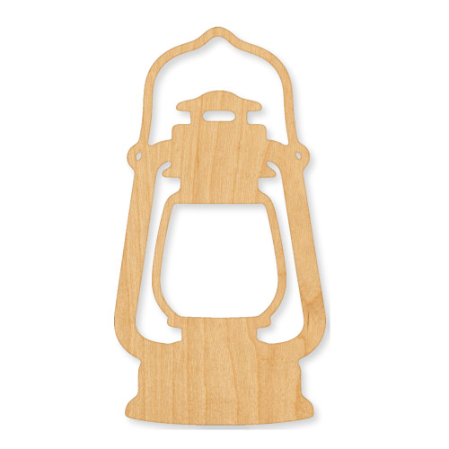 Camp Lantern Wood Cutout - Unfinished Baltic Birch Craft Shape