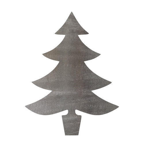 Christmas Tree 4 Steel Cutout Shape - Raw Metal Wall Art and Craft Supply
