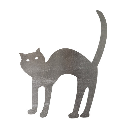 Black Cat 1 Steel Cutout Shape - Raw Metal Wall Art and Craft Supply