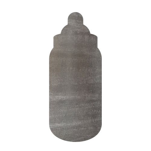 Baby Bottle Steel Cutout Shape - Raw Metal Wall Art and Craft Supply