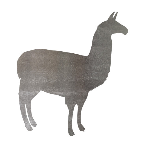 Alpaca 1 Steel Cutout Shape - Raw Metal Wall Art and Craft Supply